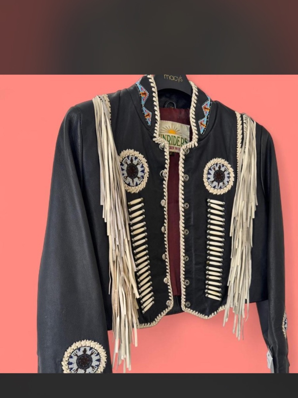 Sunriders Western Wear Genuine Leather Fringe Jacket - Picture 2 of 6